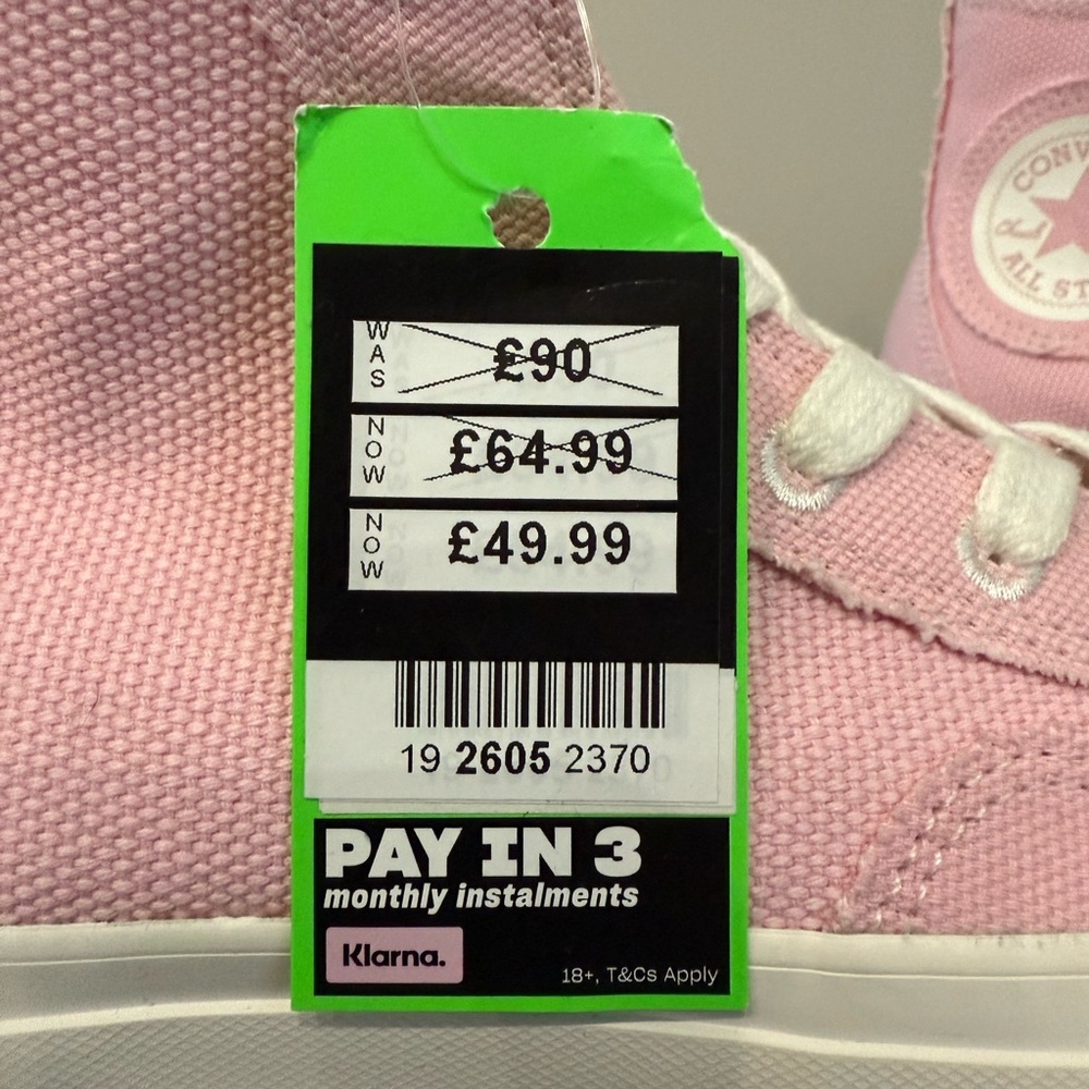 Converse Pink Platform Canvas High-Tops Sz 9 - Picture 6 of 6